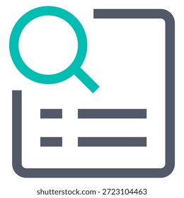Ilustración de un documento de búsqueda de iconos