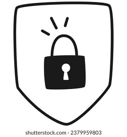 ilustración de una seguridad de icono