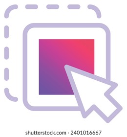 ilustración de una selección de icono 