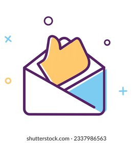 illustration of a icon  send 