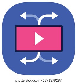 illustration of a icon share video