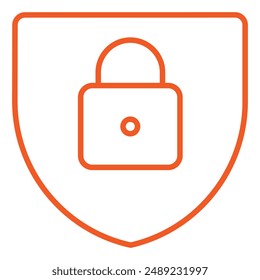 ilustración de un escudo de iconos 