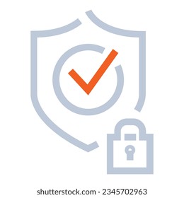 illustration of a icon shield lock 