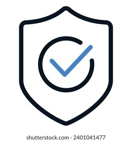 illustration of a icon shield security 