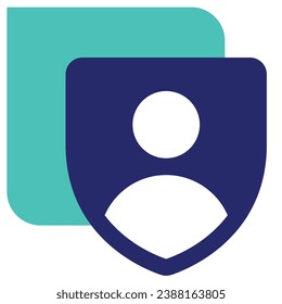 illustration of a icon shield user