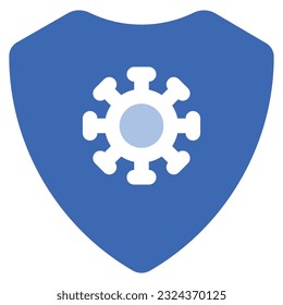 illustration of a icon  shield Virus 