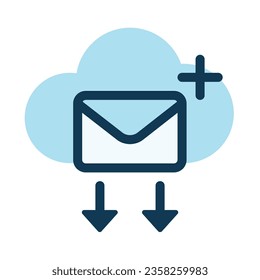 Illustration eines Icon smtp 