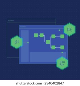 illustration of a icon solution by role 