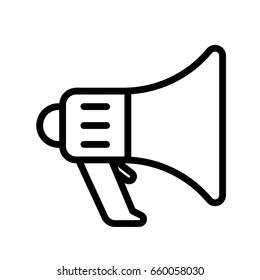 Illustration icon for speakers, can also be an icon for promotion, visualized with outline design style.