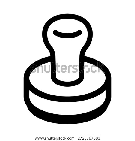 Illustration icon of a stamp with a handle.