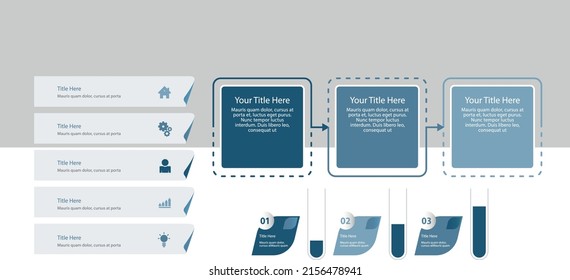 illustration icon step py step vectors infographic templet