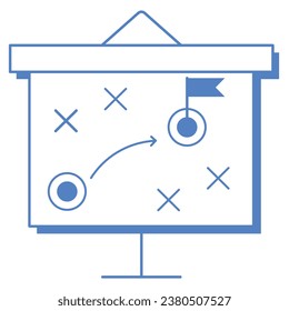 ilustración de una estrategia de icono