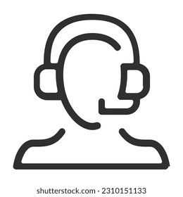 illustration of a icon support headphone