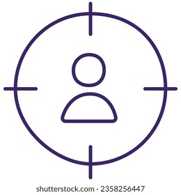 illustration of a icon target user