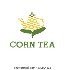 illustration icon teapot from corn