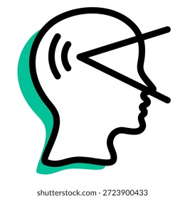 Ilustración de un icono de pensamiento 