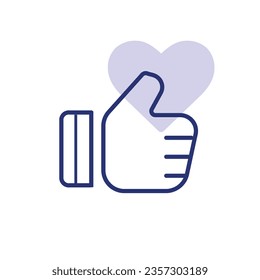 Illustration eines Icon-Daumens 