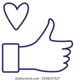 illustration of a icon thumb up 