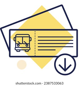 ilustración de un bus de entrada de icono