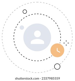 illustration of a icon time clock 