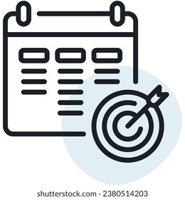 Illustration eines Symbolzeitplans