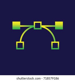 Illustration and icon of tool point vector on blue background. logo. Symbols
