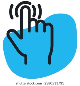 Illustration eines Icon-Touchs