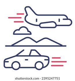 ilustración de un transporte de icono