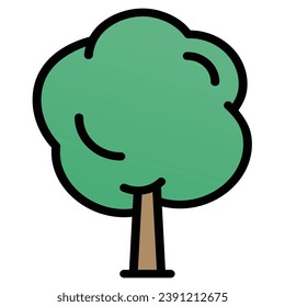 illustration of a icon tree color