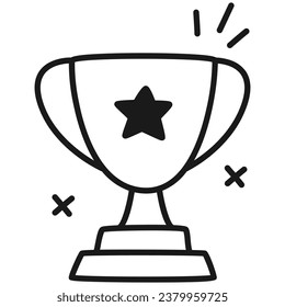 ilustración de un trofeo de iconos