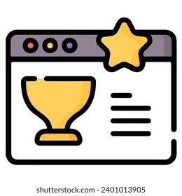 illustration of a icon trophy