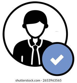 ilustração de um ícone verificação do usuário