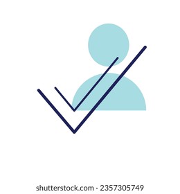 illustration of a icon user checkmark 
