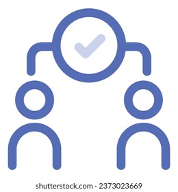 ilustración de una marca de verificación de usuario de icono