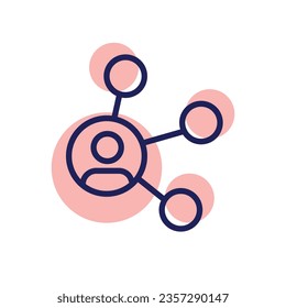 illustration of a icon user connection
