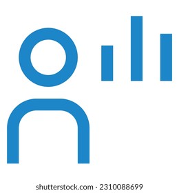 illustration of a icon user graph 