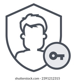 illustration of a icon user key