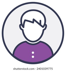 illustration of a icon user man 