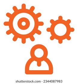 illustration of a icon  user settings