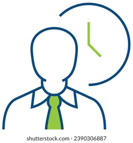 illustration of a icon user time