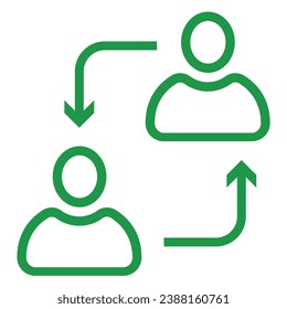 illustration of a icon user transfer