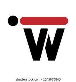 illustration icon vector design letter logo wi