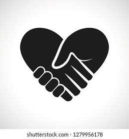 Illustration Icon Vector Heart Handshake for the creative use in graphic design