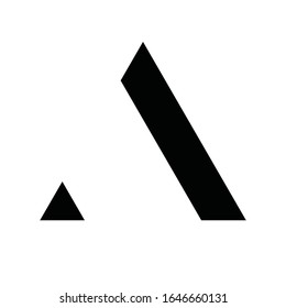 ilustración de la letra vectorial de icono A.