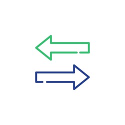 Illustration Icon Vector Of Tranfer Bank Or Icon Arrow Right And Left Or Icon Pay Bills, Good For Your Apps Or Web, Etc