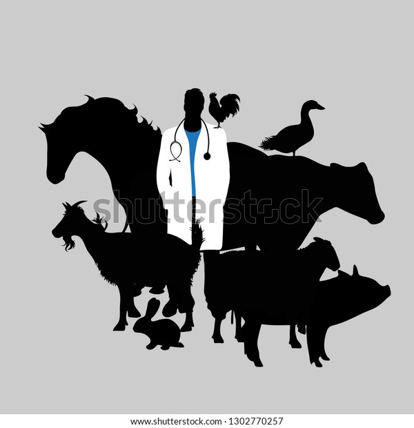 Illustration of icon veterinary.\
Vector silhouette on white background. Symbol urgency for\
animal.