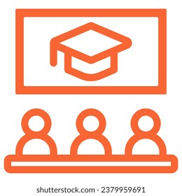 illustration of a icon virtual education