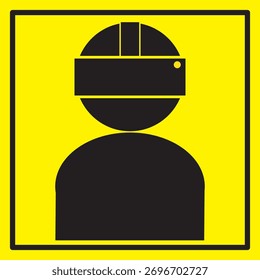 Illustration icon of virtual reality experience, suitable for game center