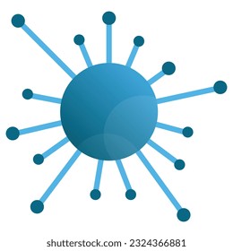 ilustración de un virus de icono 