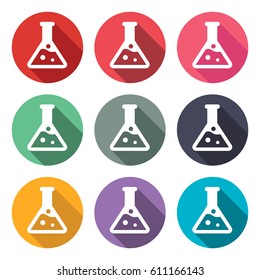 Illustration Icon Volumetric Flask Stock Vector (Royalty Free ...